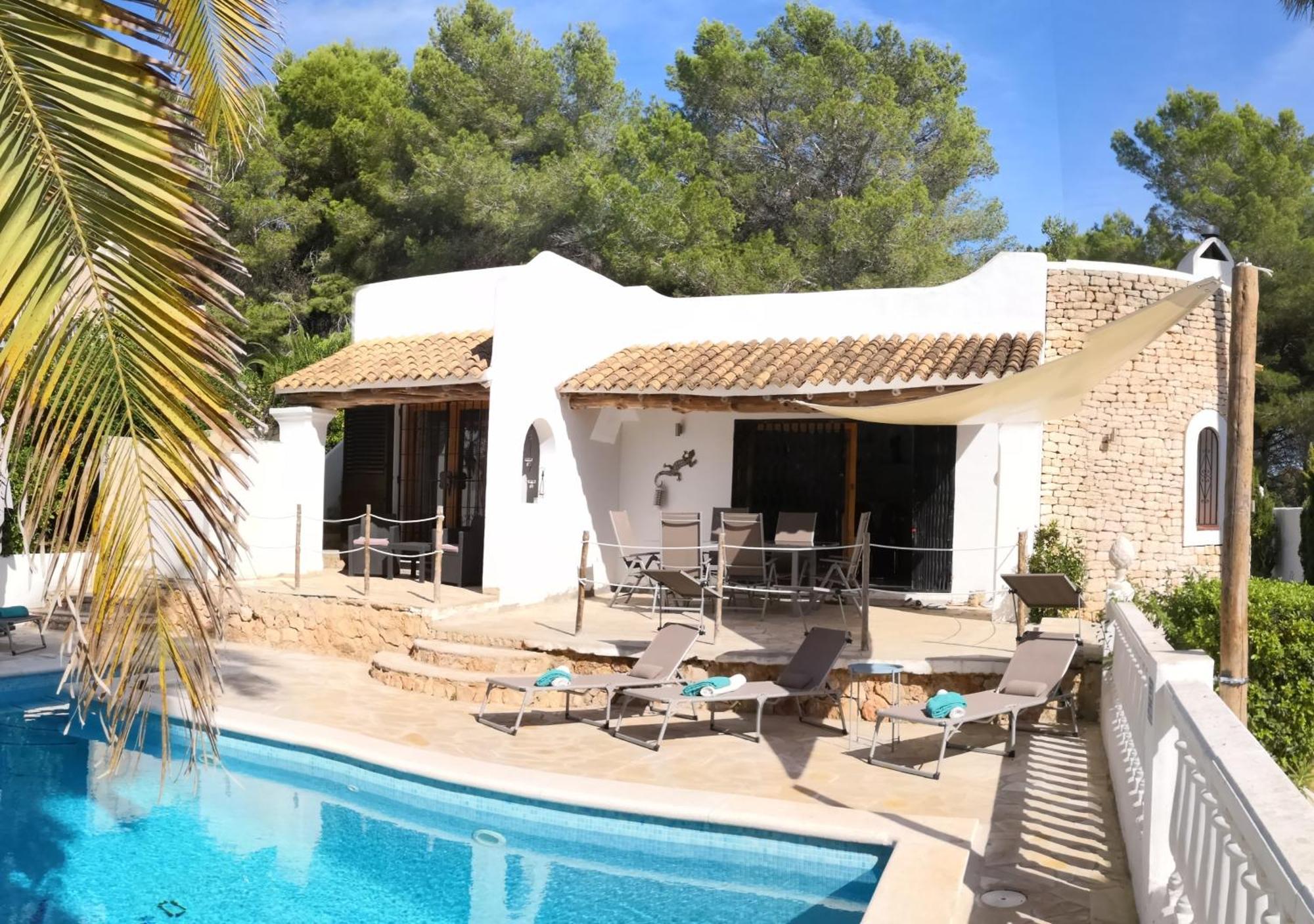 Private Villa Mit Eigenem Pool Unter Palmen Cala Llena Extérieur photo